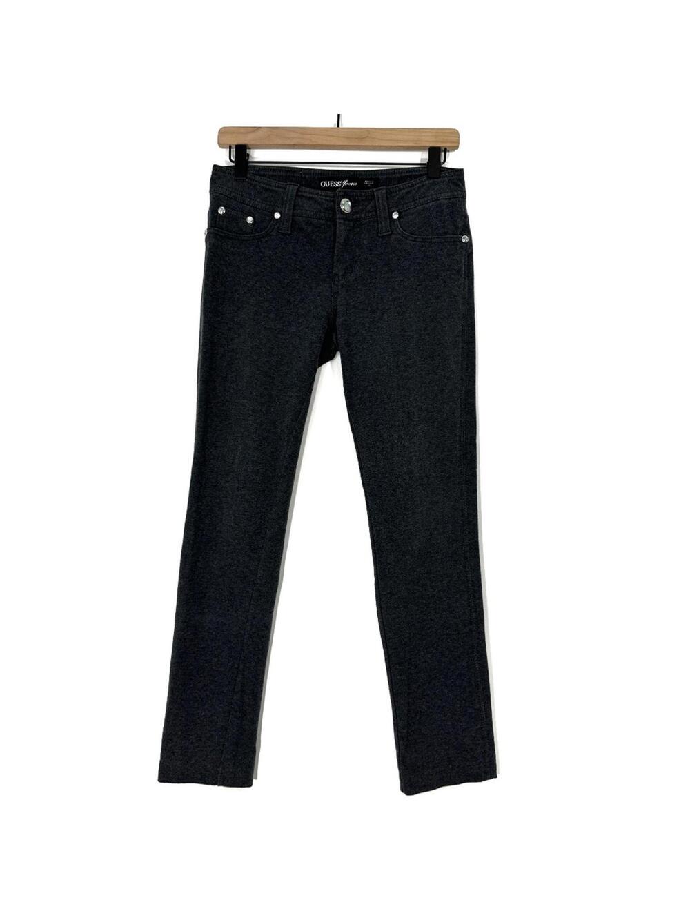 Guess Jeans Women’s Size 27 Solid Gray Logo Cotton Blend Jeggings Casual Pants